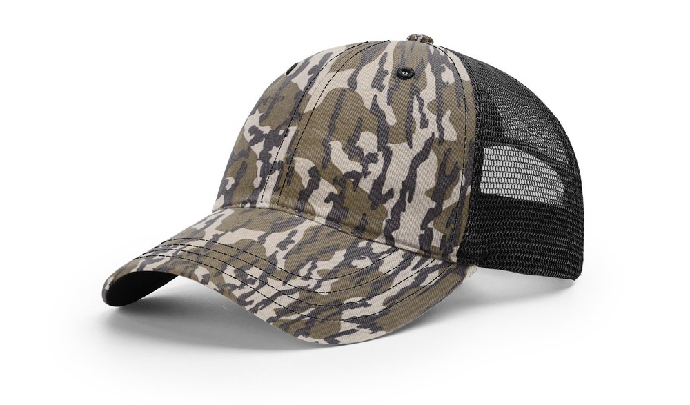 Richardson 111 Garment Washed Trucker Hat Unstructured Mesh Back Relaxed OSFM