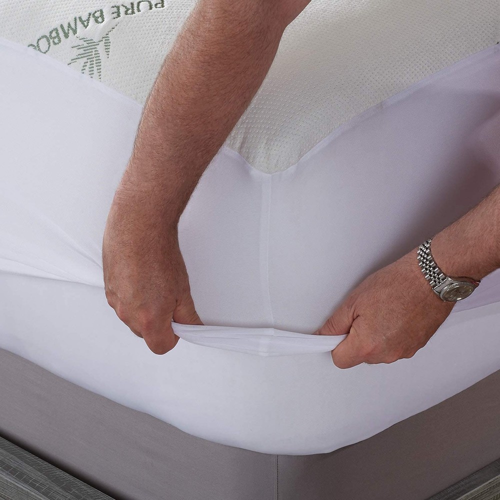 King Mattress Protector by , Waterproof - Viscose Derived from , Breathable, ...