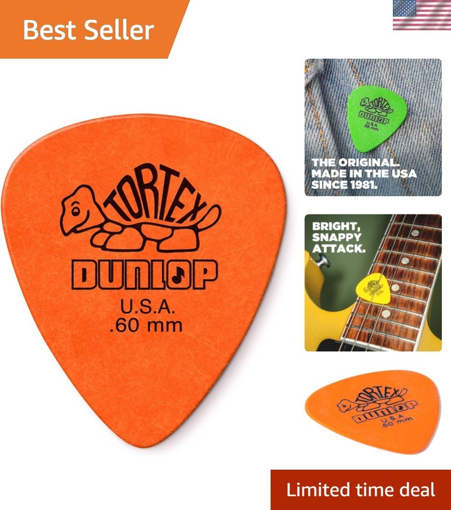 Tortex Standard Pick 12 Pack - Orange, .60MM