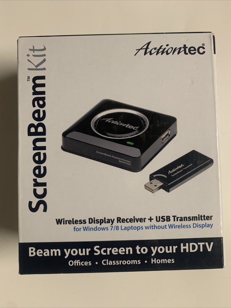 Actiontec ScreenBeam Kit Wireless Display Receiver +USB Transmitter SBWD100KIT01