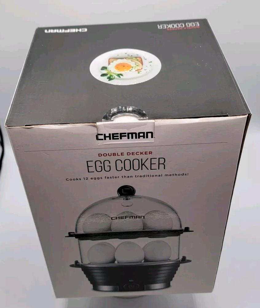 Egg Cooker Double Decker Electric. Cooks Eggs Several Ways Chefman. New Unopened