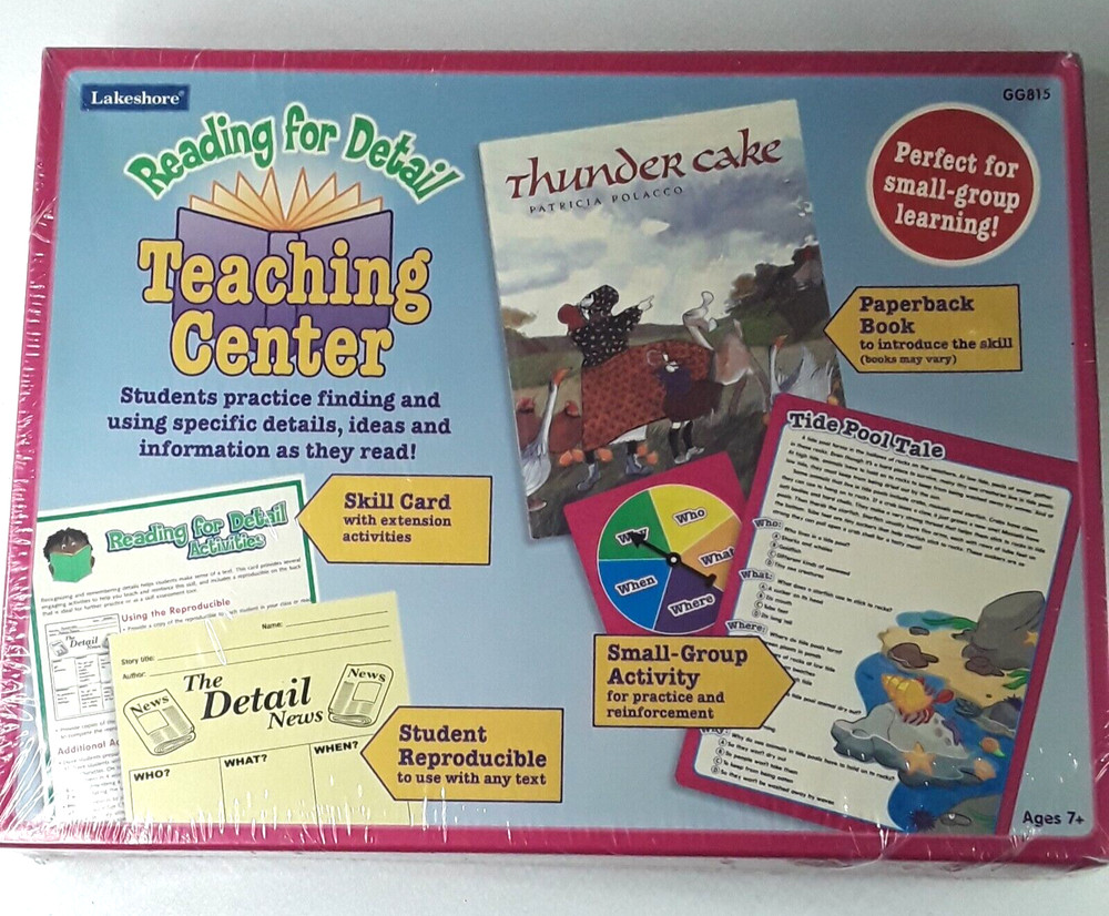 Reading For Detail Teaching Center Small Group Homeschool Learning Activity Kit
