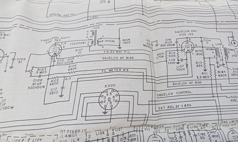 RT-67/ GRC RADIO TRANSMITTER SCHEMATIC DIAGRAM WATERPROOF CLOTH