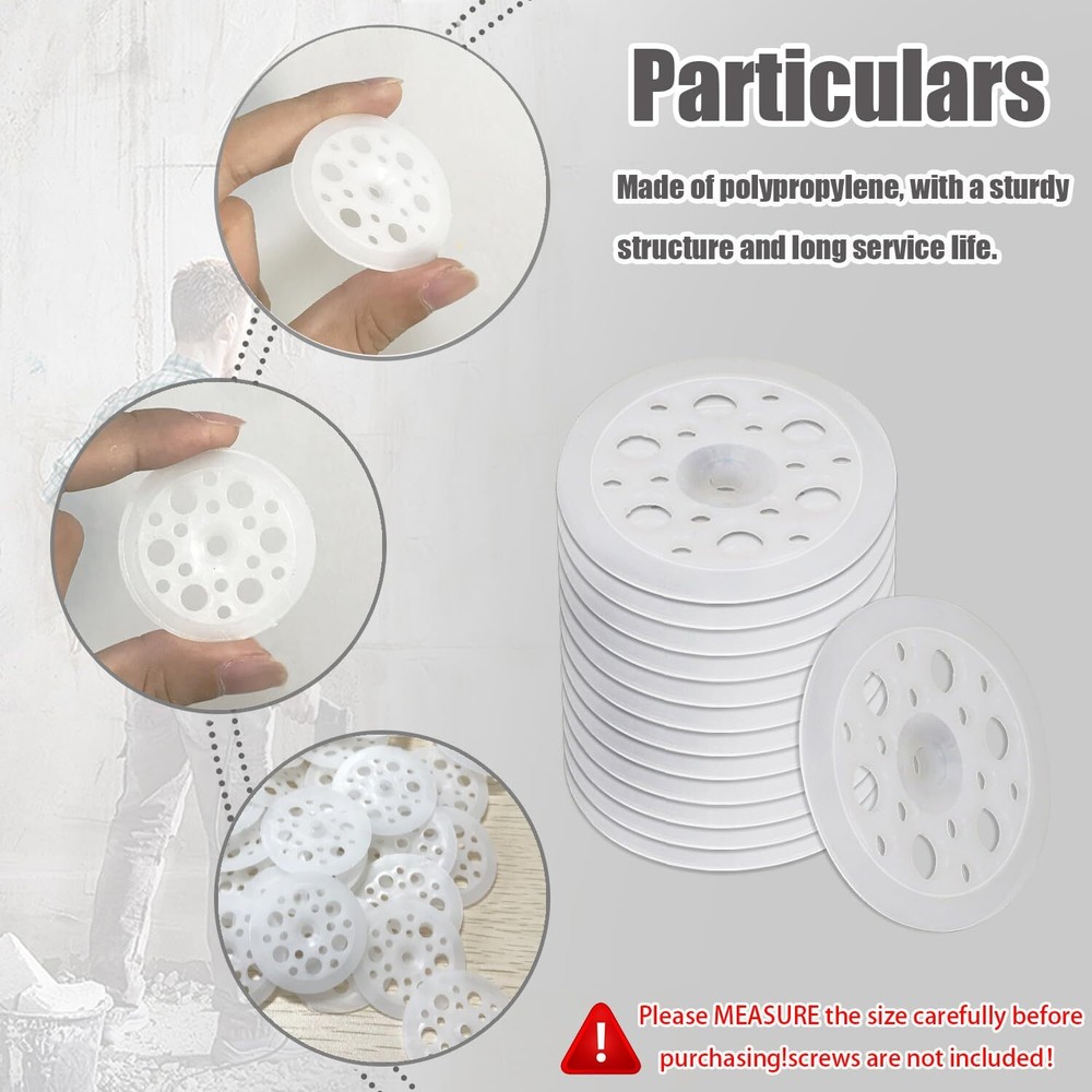 110 Pcs Plastic Washers Foam Board Washers Load Spreading for Fixing Foam Board
