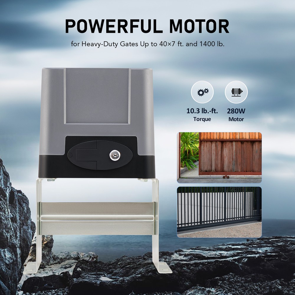 Automatic Sliding Gate Opener Hardware Driveway Security Gate Operator Kit 600kg