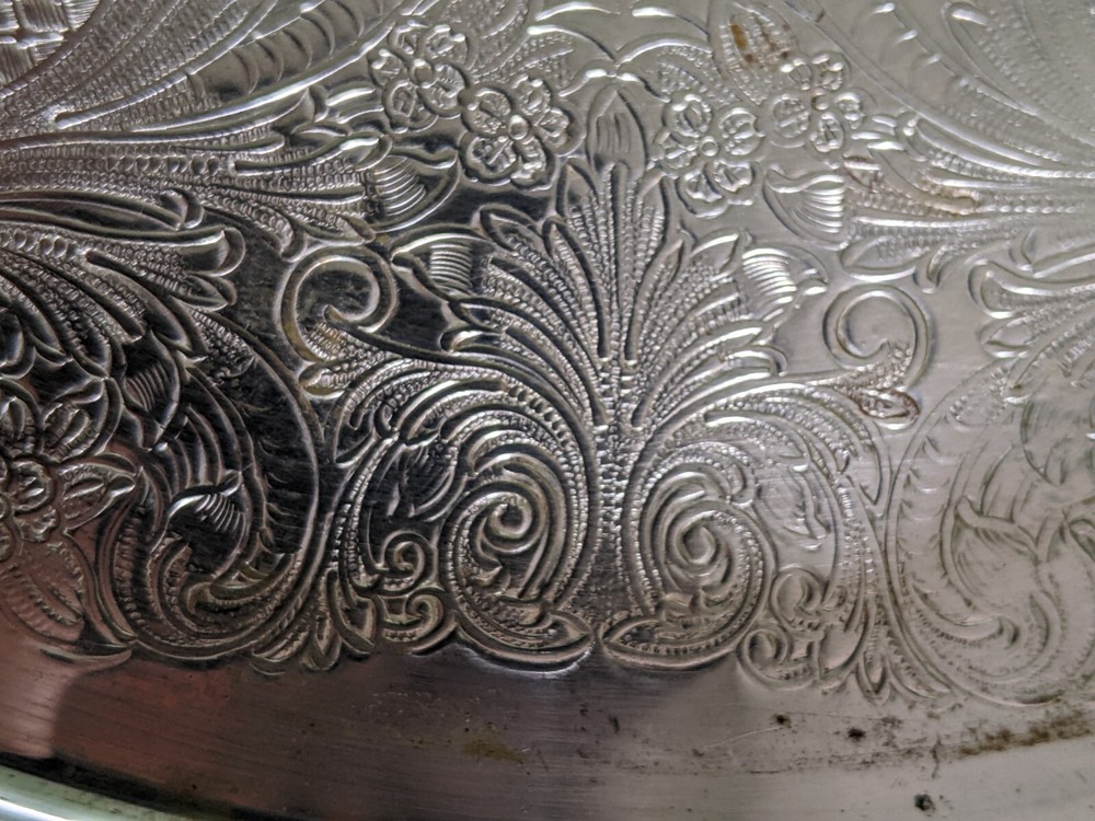 Vintage Sheridan Silver Plate Cake Stand 1950's  