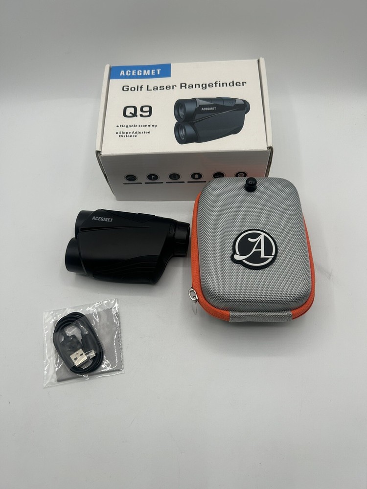 ACEGMET Q9 Golf Rangefinder, USB Charging TESTED/WORKING Preowned #b