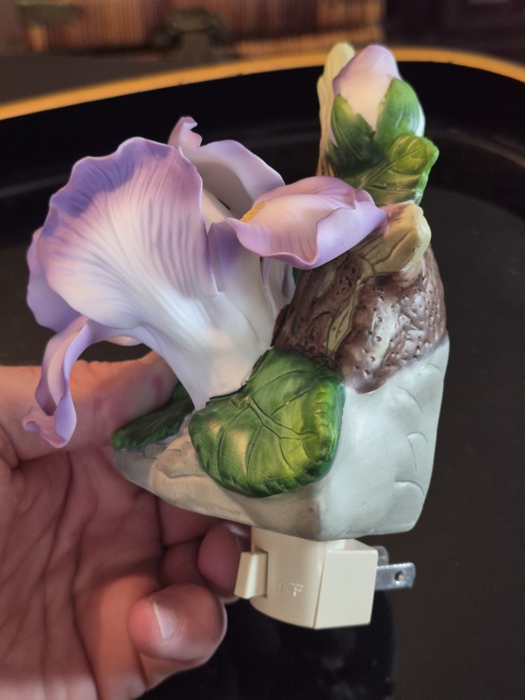 Ceramic Night Light Iris Plug In