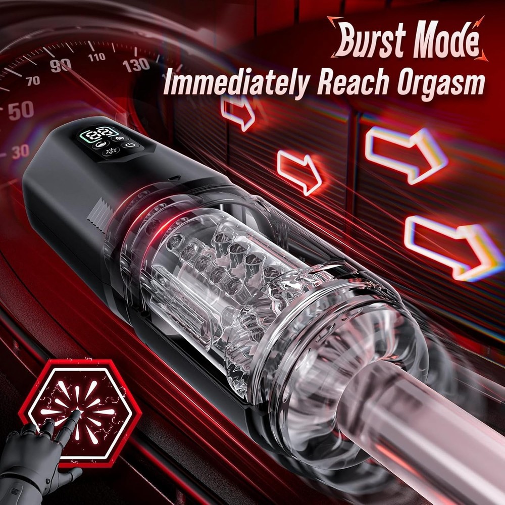 Male Masturbaters Automatic Thrusting Rotating Cup Vibrating Stroker Lubricants