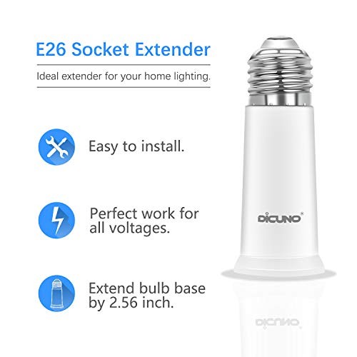E6 Socket Extender, E6 Medium Screw Base, Light Socket Extender by.56 Inch 2