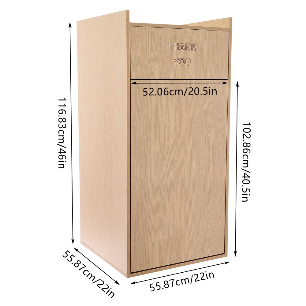 30L Trash Can Cabinet Commercial Trash Bin Ecological Board Garbage Container