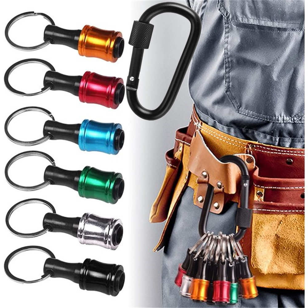 12Pcs 1/4" Hex Shank Quick Release Keychain Screwdriver Drill Bit Holder Bit Set