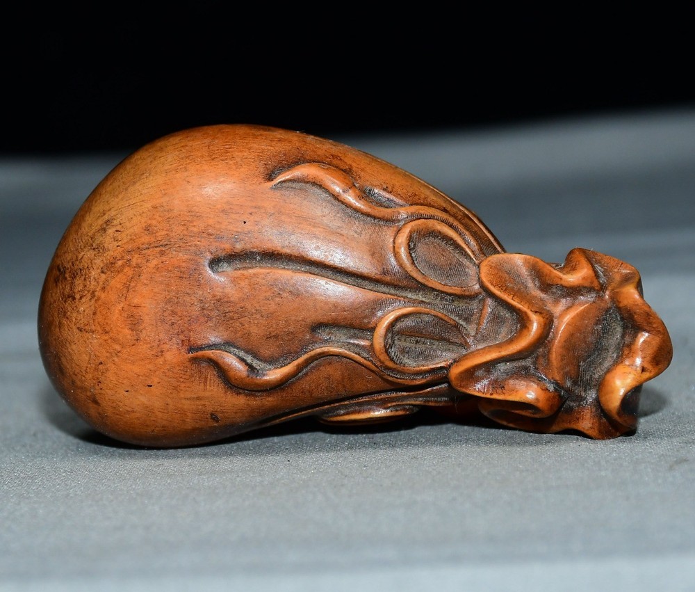 Exquisite Small Leaf Boxwood Golden Toad Handle