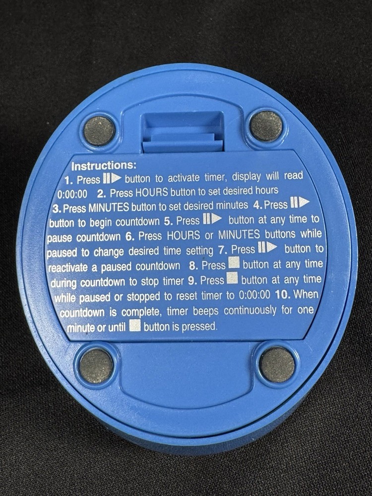 KitchenAid Digital Kitchen Timer OEM Easy to Read Countertop Blue & Chrome