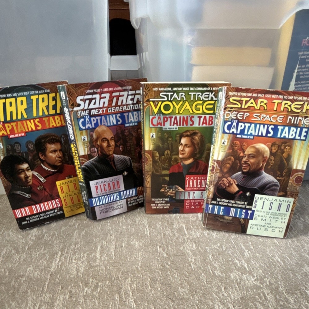 Star Trek captains table ￼Paperback Lot