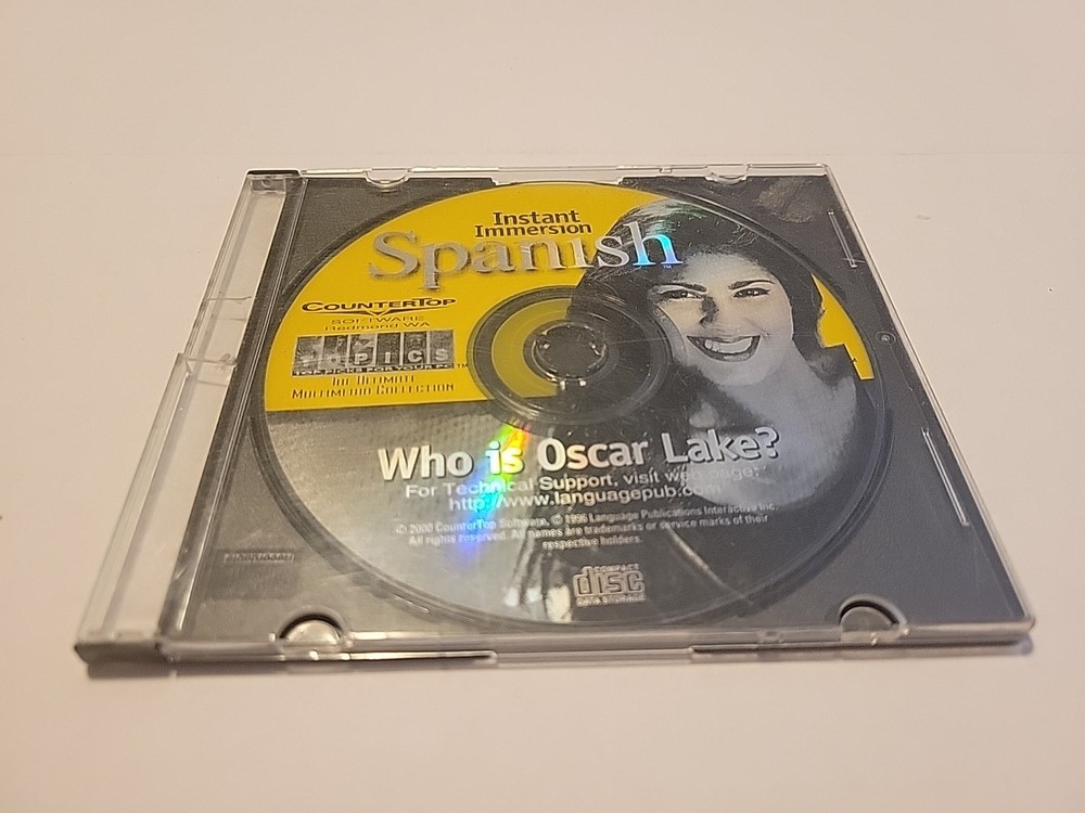 Instant Immersion Spanish PC Software Disc Who Is Oscar Lake? Replacement CD