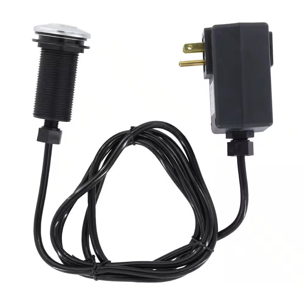 Top Mount Air Switch for Garbage Disposals with Chrome Button