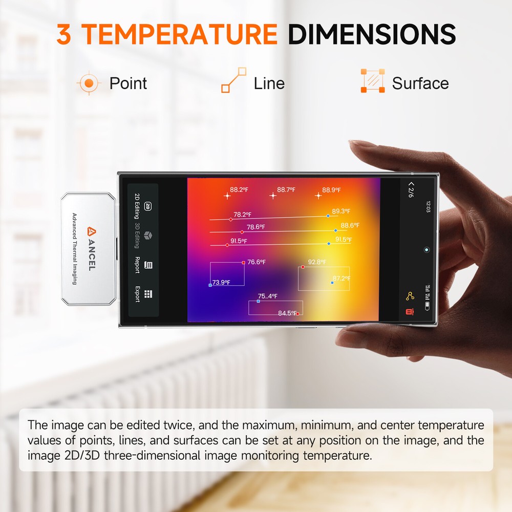 Portable Thermal imaging Camera Imager for Android 256x192 IR Resolution Rate