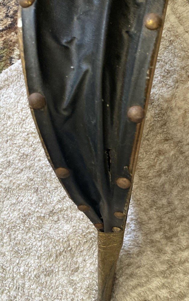 Antique Brass Bellows With Victorian Kitchen Scene