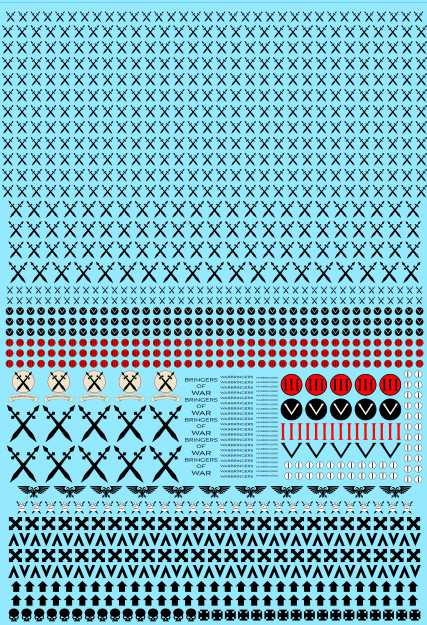 A4 - Crossed Black Swords Transfer Sheet