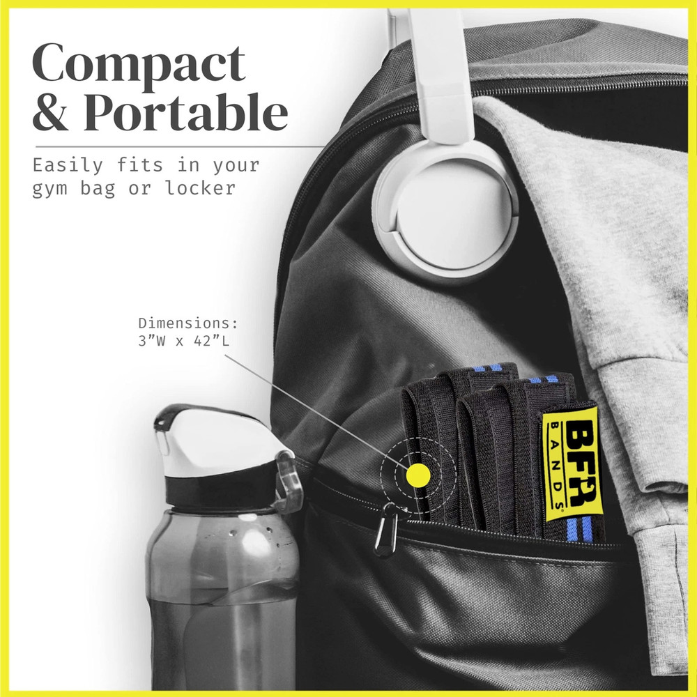 BFR Bands Blood Flow Restriction - 2 Pack Legs Booty & Glutes