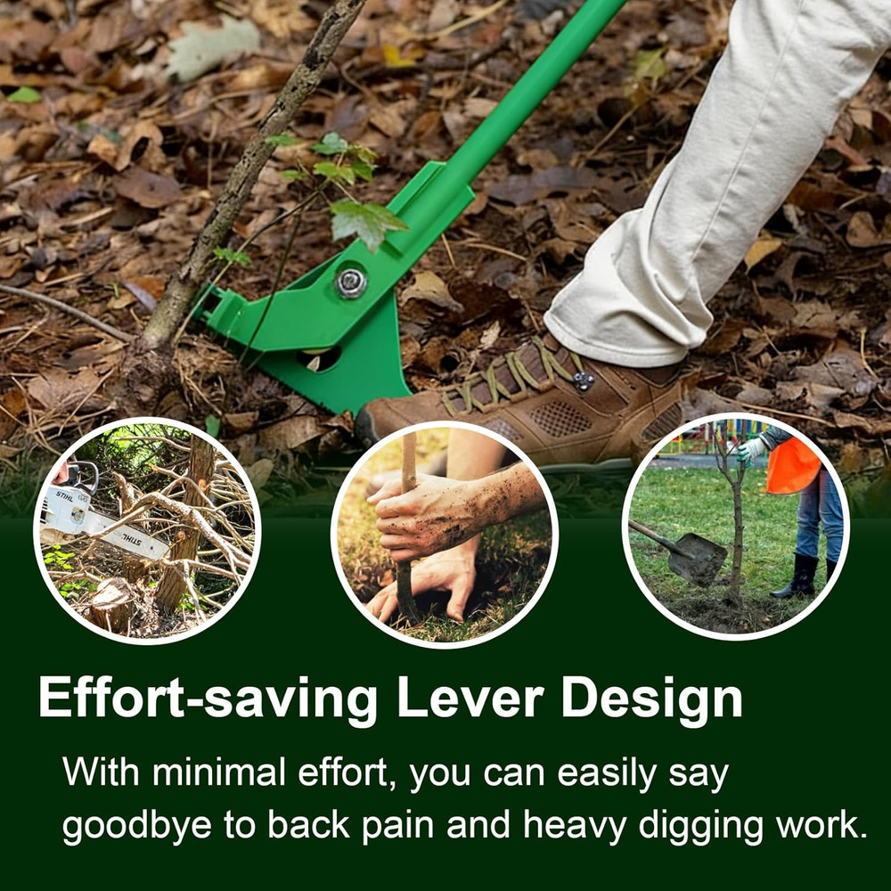 Medium Sapling Puller, Heavy-Duty High-Leverage Tree Puller Tool Fully Uproots W