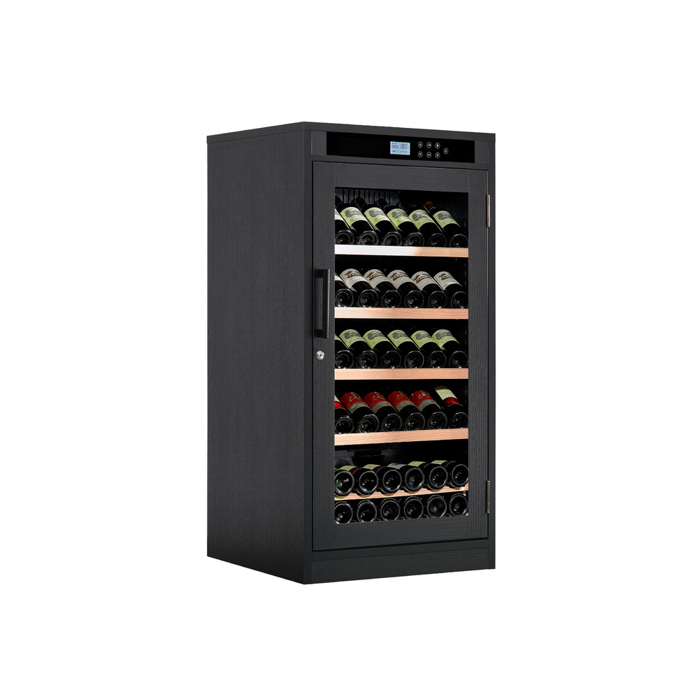 7.6 ft3 LED Touch Screen Display Constant Temperature Black Grape Wine Cooler