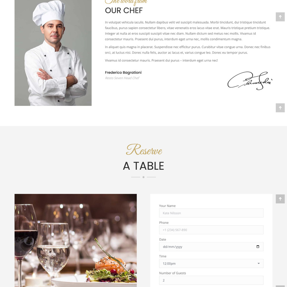 Cafeteria Website Design with Free VPS Web Hosting and Installation