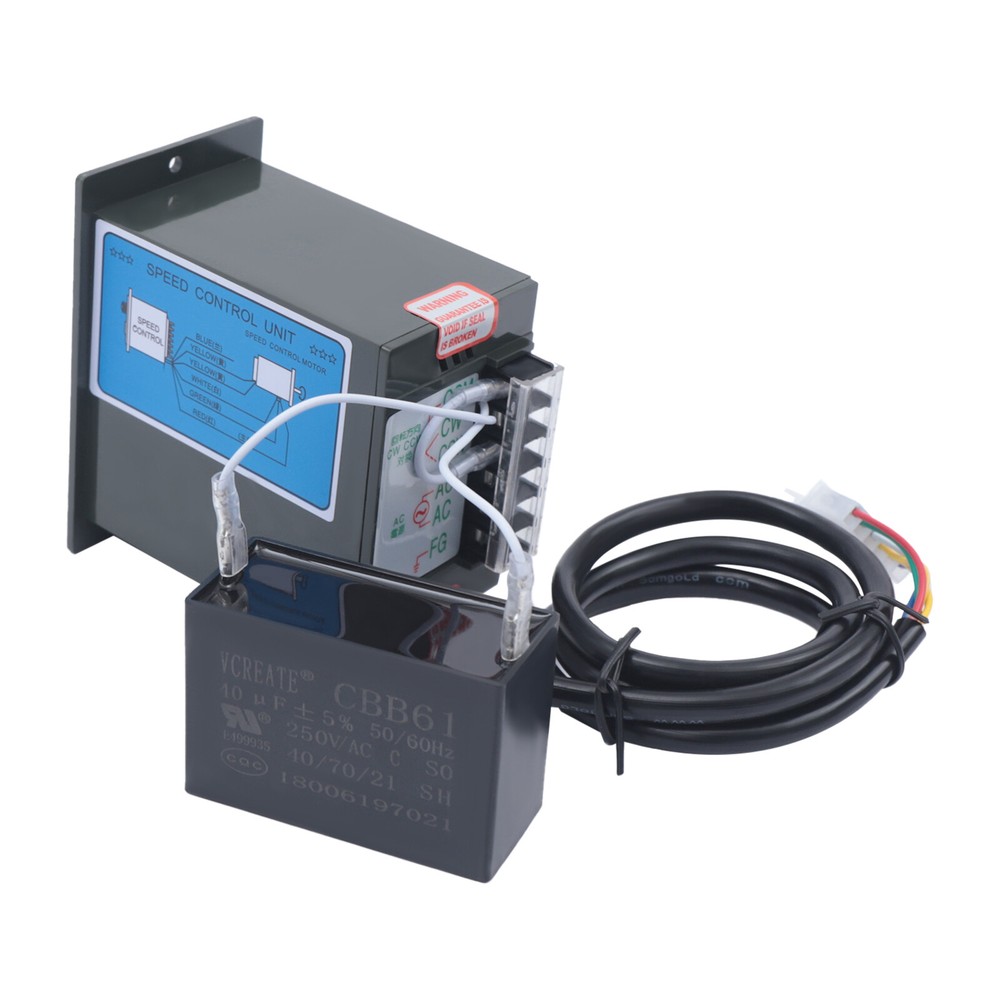 110V AC Gear Motor Electric Variable with Speed Controller Single-phase 20K 200W