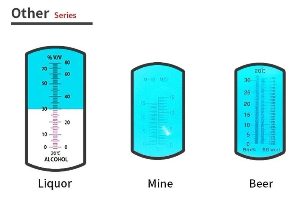 Food Brix Refractometer Alcohol Wine Refractometer Brix Fruit Sugar Meter 0-50