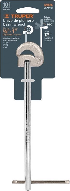 Plumbing Wrench Truper Llap-12, 300 Mm