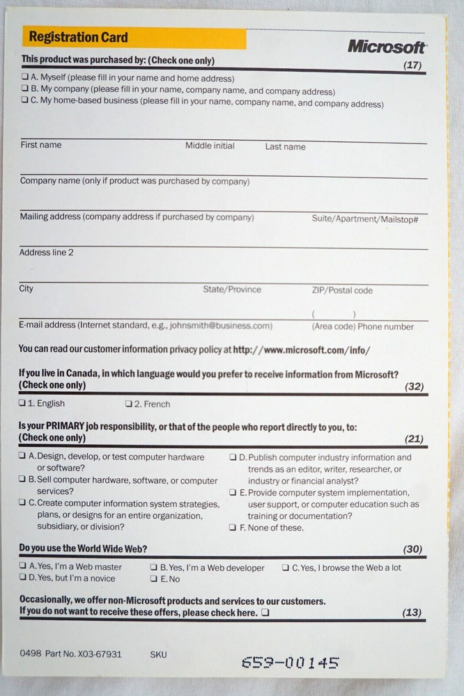 Microsoft Visual Studio Professional 6.0 UPGRADE or FULL VERSION WIN 95 thru 11