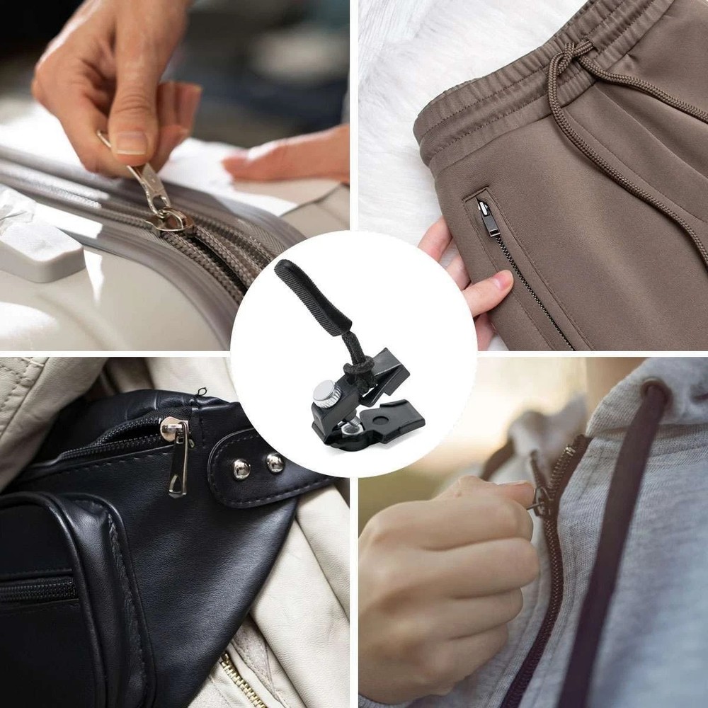 6-Pack(2*Large, 2*Medium, 2*Small) Universal Zipper RepairTool Adjustable zipper