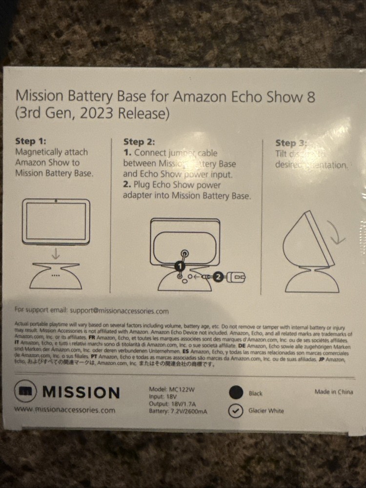 Amazon Echo Show 8 Battery Base