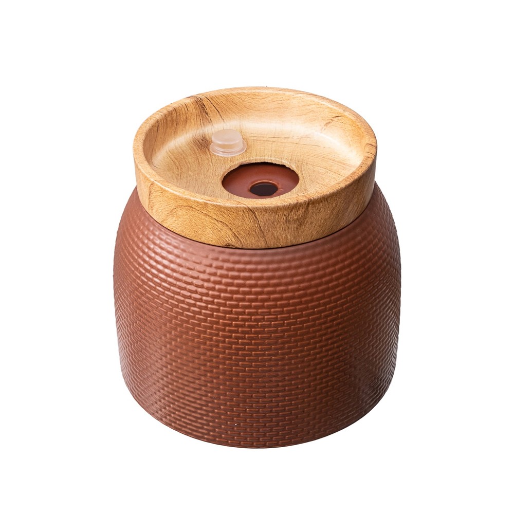 8 Inch Woven Red Ceramic Planter Pot