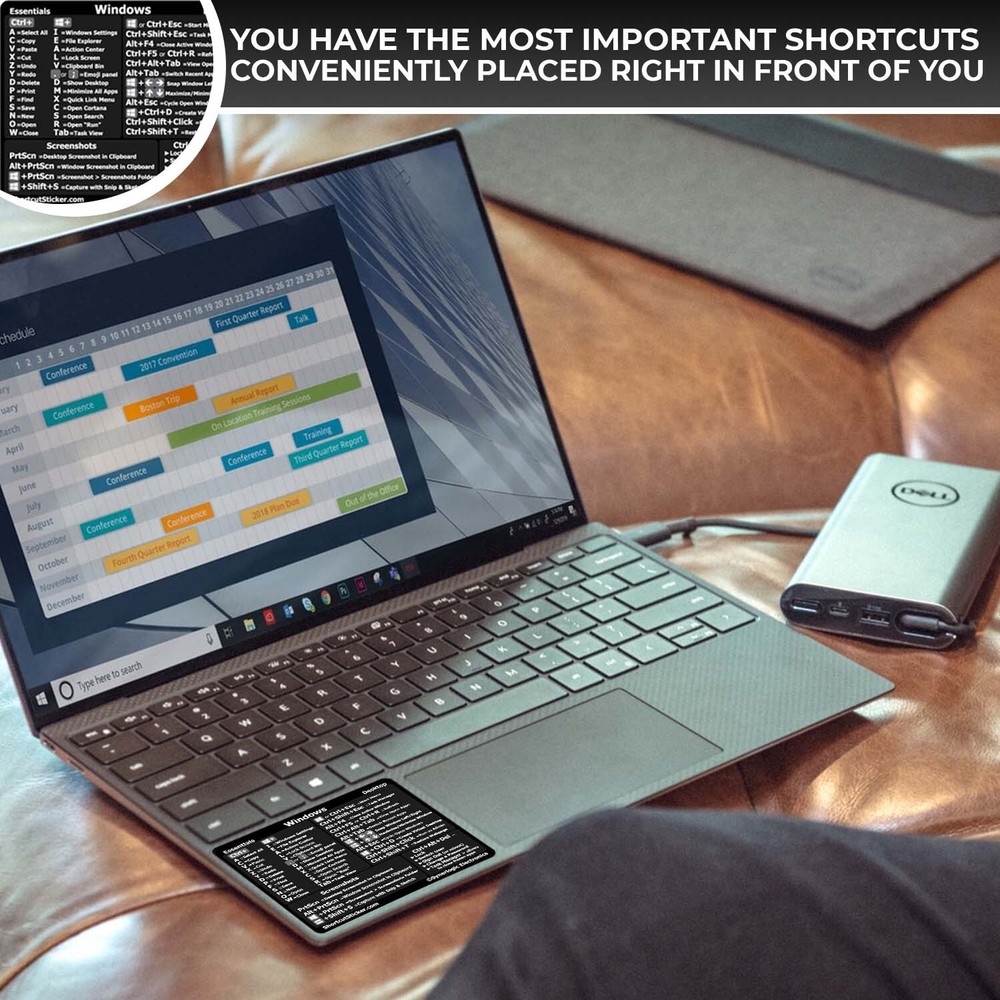 SYNERLOGIC Black Windows Reference Guide Keyboard Shortcuts Vinyl Sticker