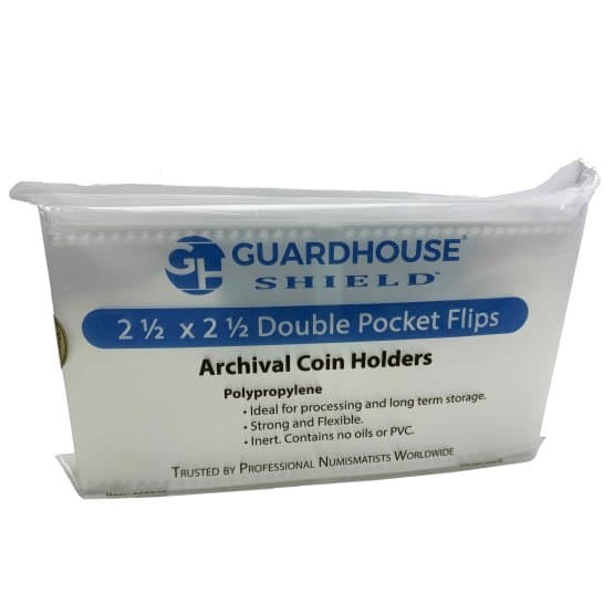 2.5x2.5 Shield Coin Flips, 50 pack
