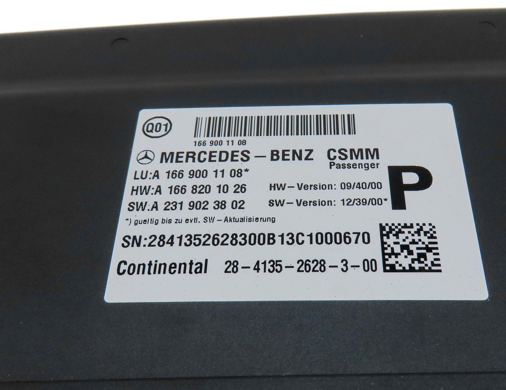 2014 MERCEDES GL450 (X166) FRONT RIGHT PASSENGER MEMORY SEAT CONTROL MODULE