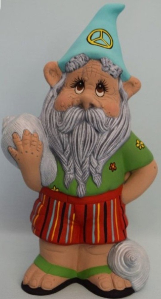 Ceramic Bisque~~ Ready to Paint~~~ "Sam" the Beach Gnome~~Shell Seeker