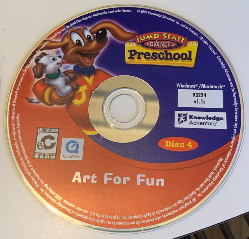 Jump Start Advanced Preschool 4 CD-ROM Software Set Incl. User Guide Windows/Mac