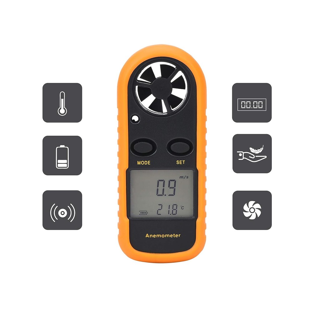 anemometer wind speed meter With LCD Backlight Portable Digital
