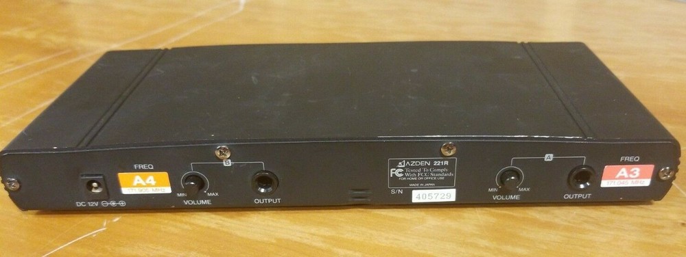 Azden Discrete 2CH VHF Receiver 221R