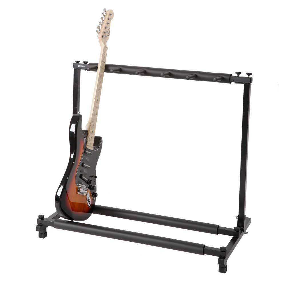 Triple Folding Multiple Guitar Holder Rack Stand Black NEW -