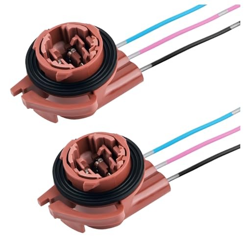 2PCS 3157 Turn Signal Socket,Standard Brake Light Socket with Tail Light Red