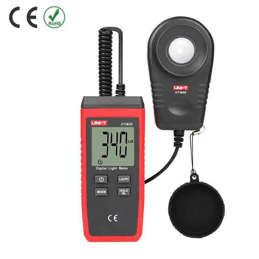 UNI-T UT383S Backlight Light Meter Auto range  Split Probe Data hold  Lux/Fc✦Kd