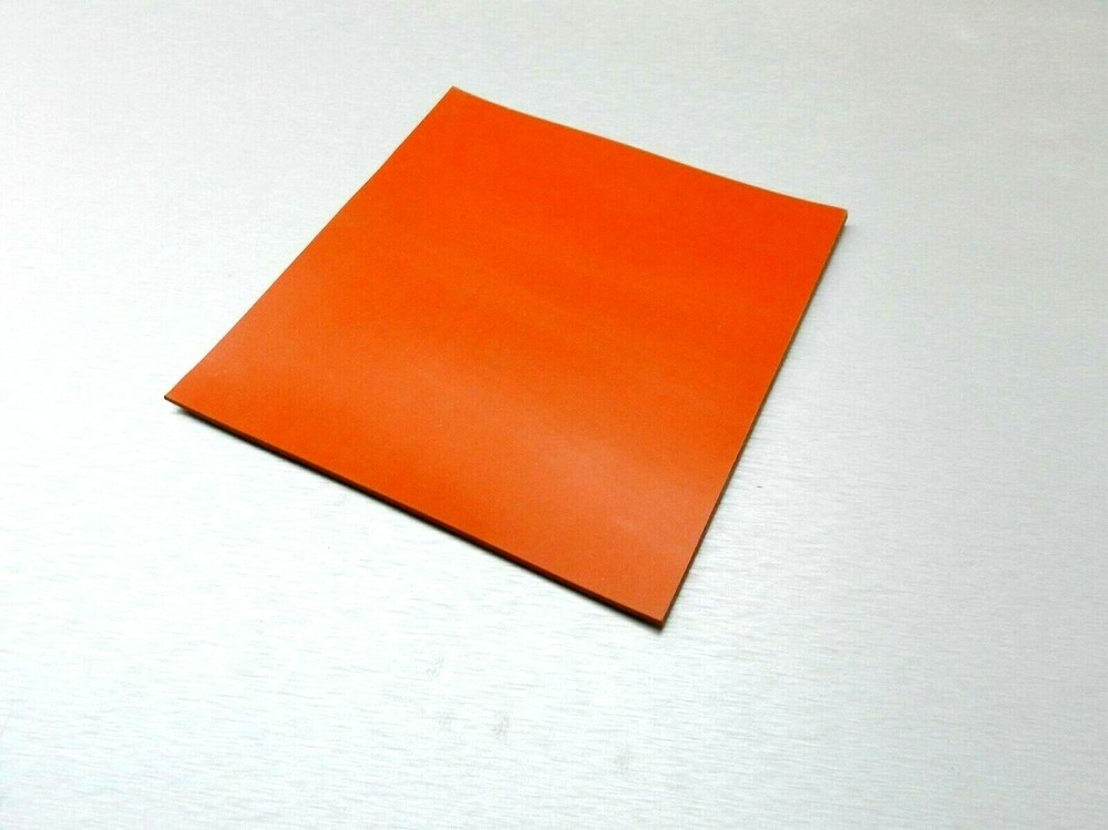 Silicone Rubber Sheet 4" Square Pad High Temp Solid Commercial Grade 4"x4"x1/8"