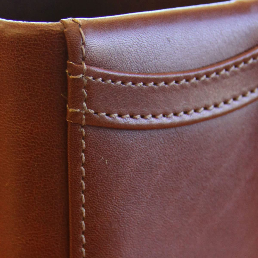 Mocha Leather Pencil Cup