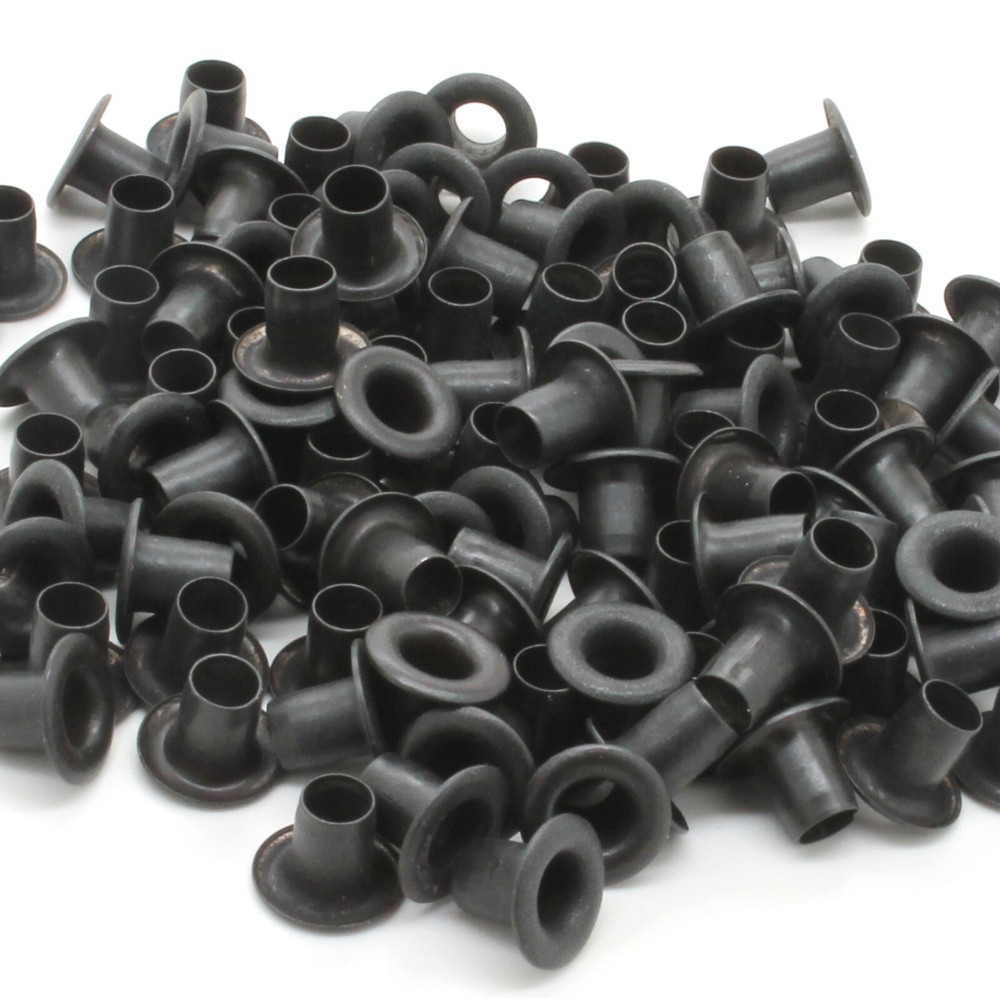 Eyelets Solid Brass 3/16" Black Plated 100 Pack 1286-13