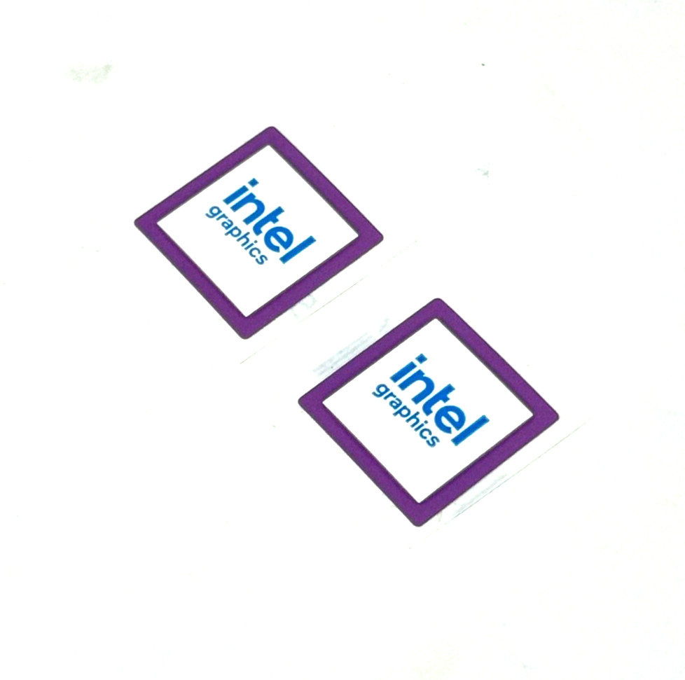2 PCS Intel Graphics Laptop/PC Sticker Logo Decal