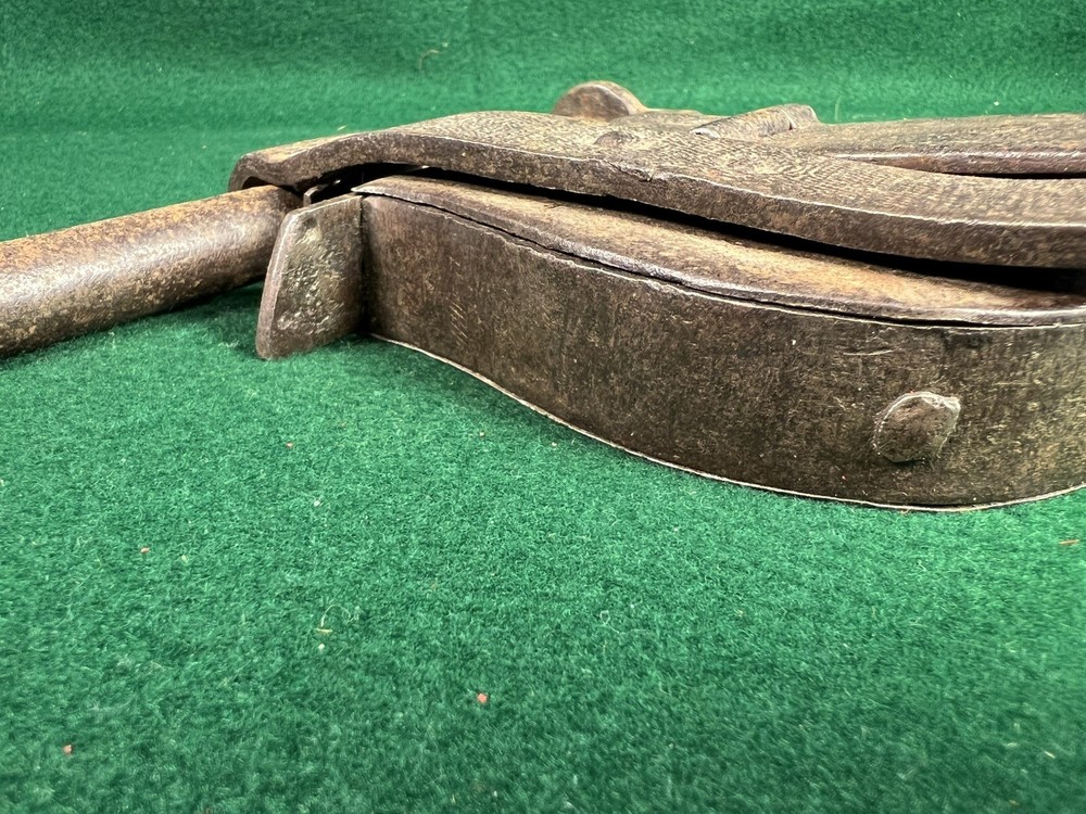 Antique Hand Forged Sliding Hasp Lock